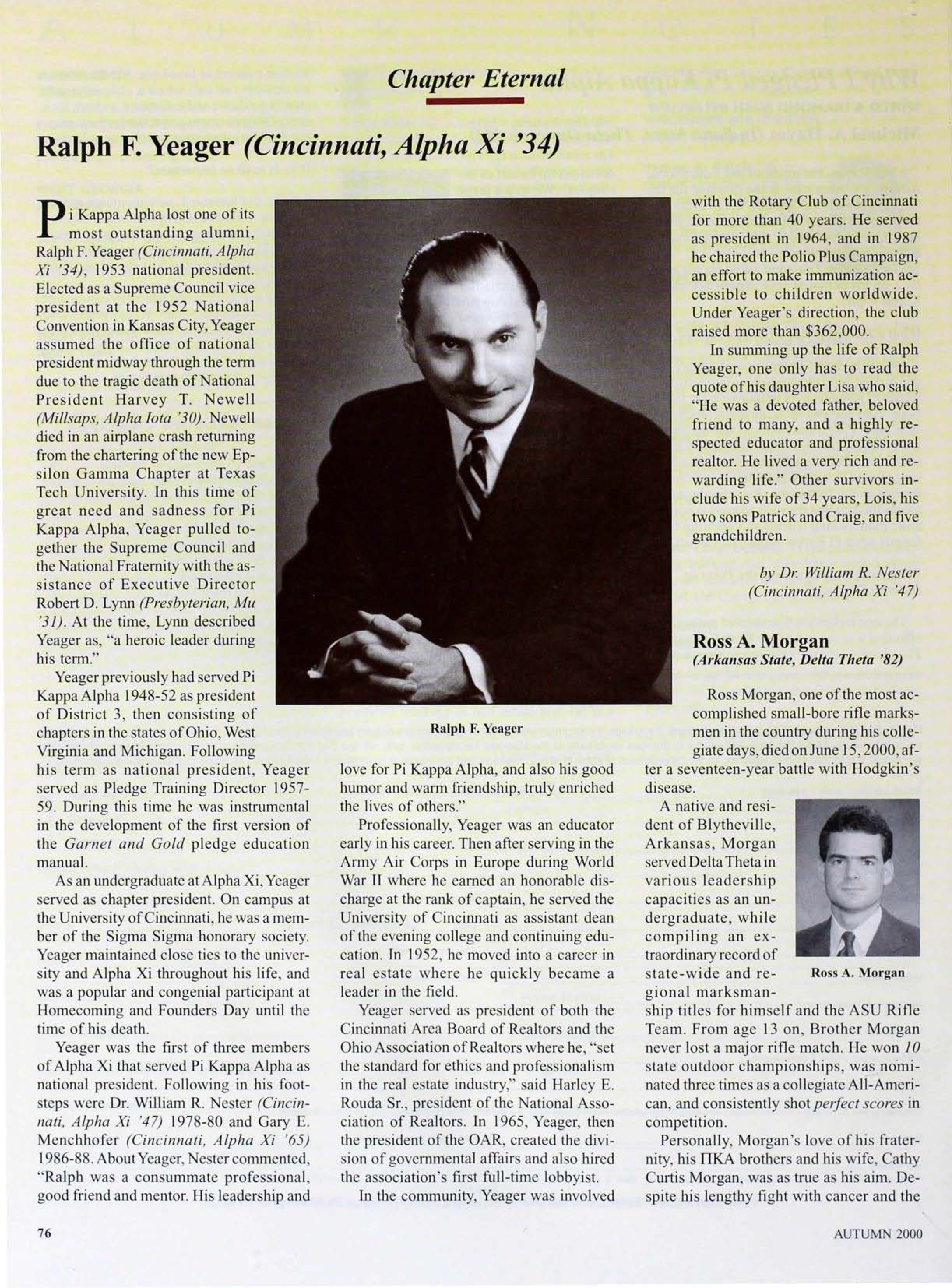 Chapter Eternal, Autumn 2000